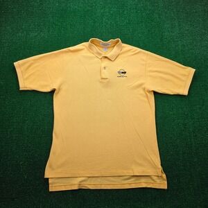 Vintage Outer Banks Reserve Corvette Embroidered Polo Shirt Mens Large Yellow